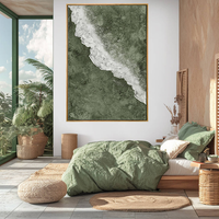 "Monochrome Shoreline Divide" is a 100% hand-painted seascape created with professional oil and acrylic paints on high-quality canvas. Its black & white palette and visible textured strokes give every piece authentic handmade variation and tactile depth.