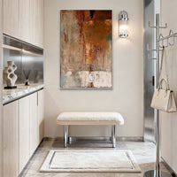 "Sand Muted Space" is a 100% hand-painted minimalist abstract created with professional oil and acrylic paints on high-quality canvas. Its beige & brown palette and visible textured strokes give every piece authentic handmade variation and tactile depth.