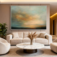 "Sand Soft Horizon" is a 100% hand-painted minimalist abstract created with professional oil and acrylic paints on high-quality canvas. Its beige & brown palette and visible textured strokes give every piece authentic handmade variation and tactile depth.