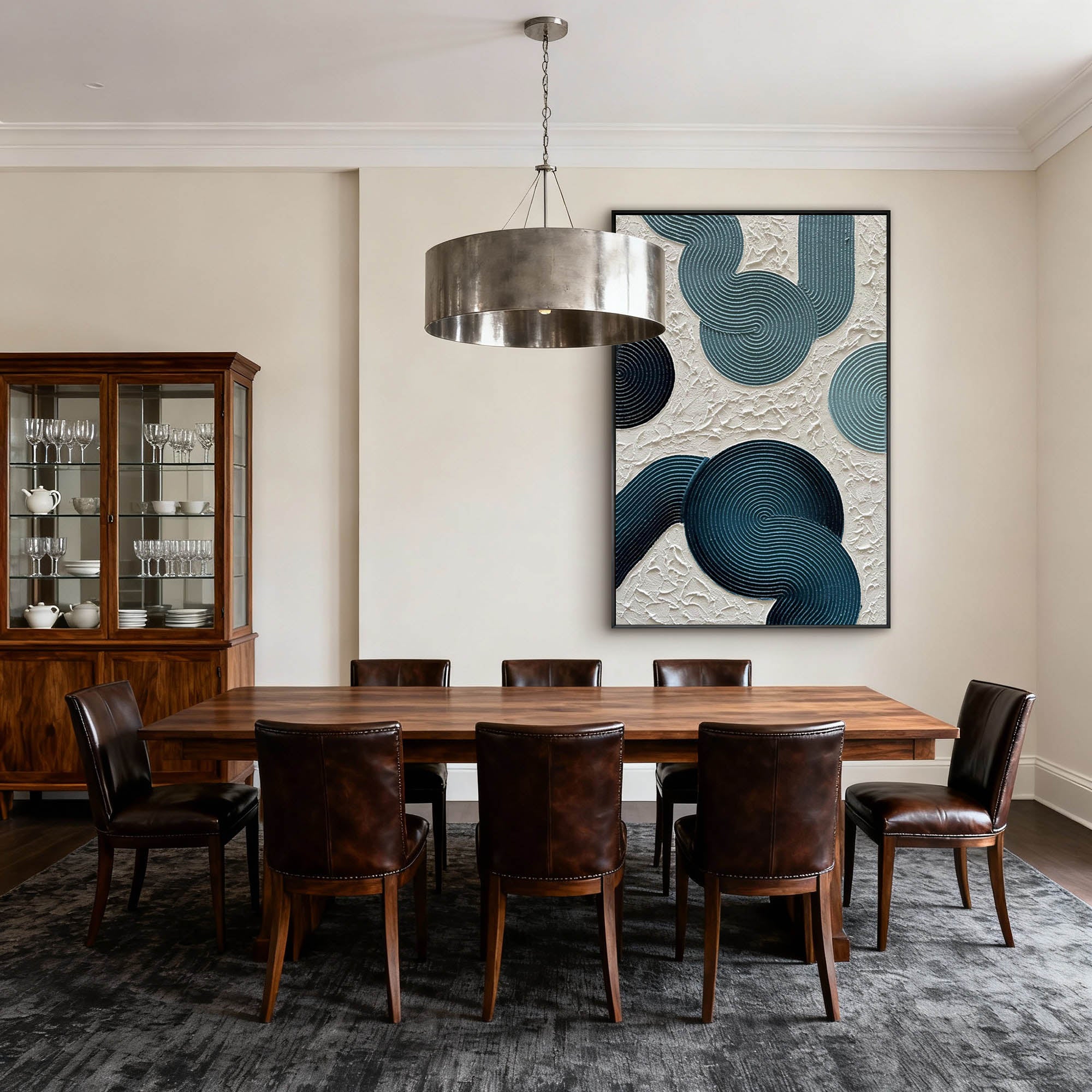 Blue Rhythm|Plaster & Texture Art #PT 126