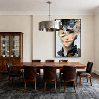 "Sand Quiet Figure" is a 100% hand-painted figurative artwork created with professional oil and acrylic paints on high-quality canvas. Its beige & black palette and visible textured strokes give every piece authentic handmade variation and tactile depth.