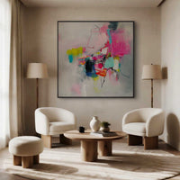 "Azure Modern Reverie" is a 100% hand-painted abstract artwork created with professional oil and acrylic paints on high-quality canvas. Its blue & grey palette and visible textured strokes give every piece authentic handmade variation and tactile depth.