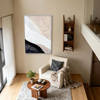 "Sand Soft Horizon" is a 100% hand-painted minimalist abstract created with professional oil and acrylic paints on high-quality canvas. Its beige & black palette and visible textured strokes give every piece authentic handmade variation and tactile depth.