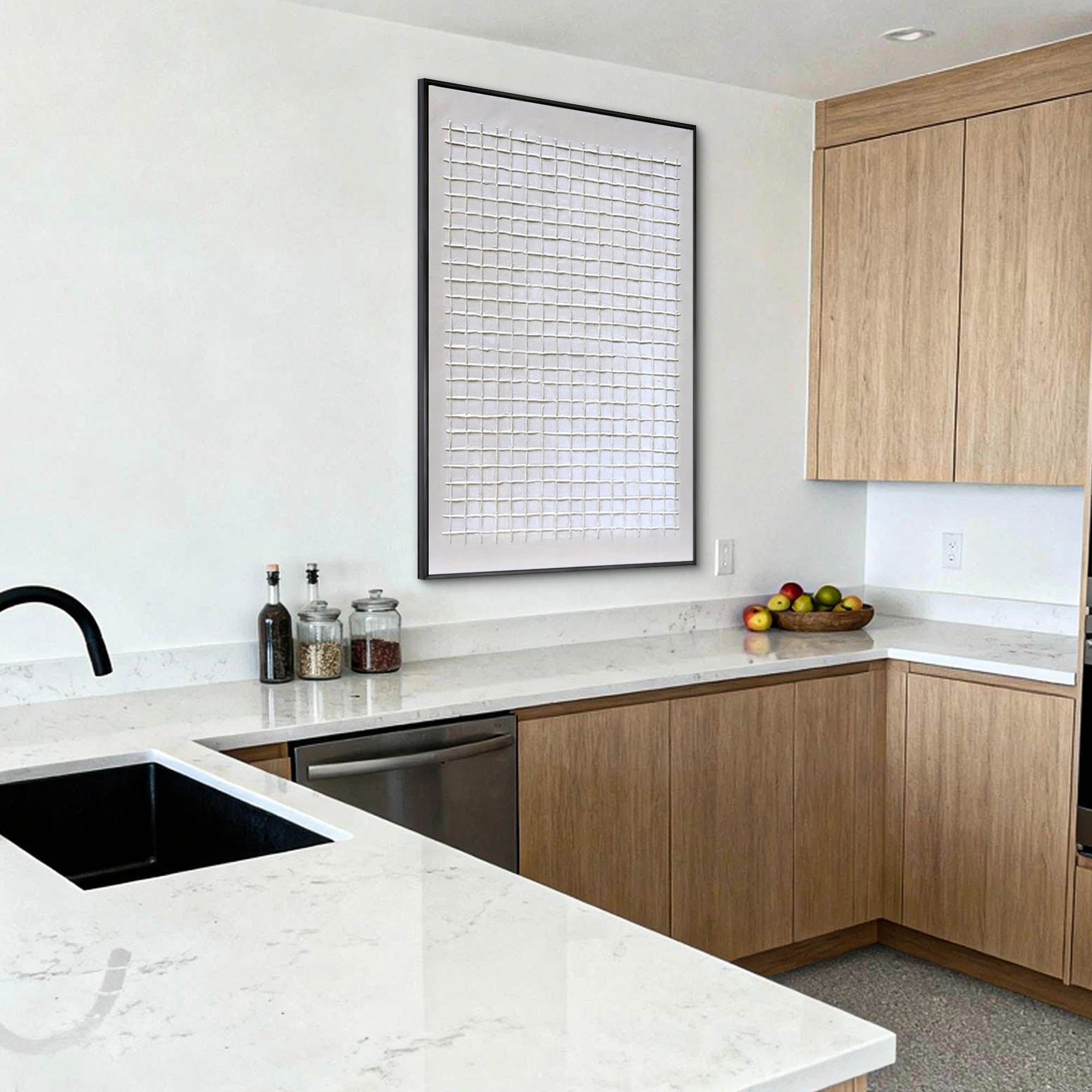 Minimalist Lattice|Plaster & Texture Art #PT 143