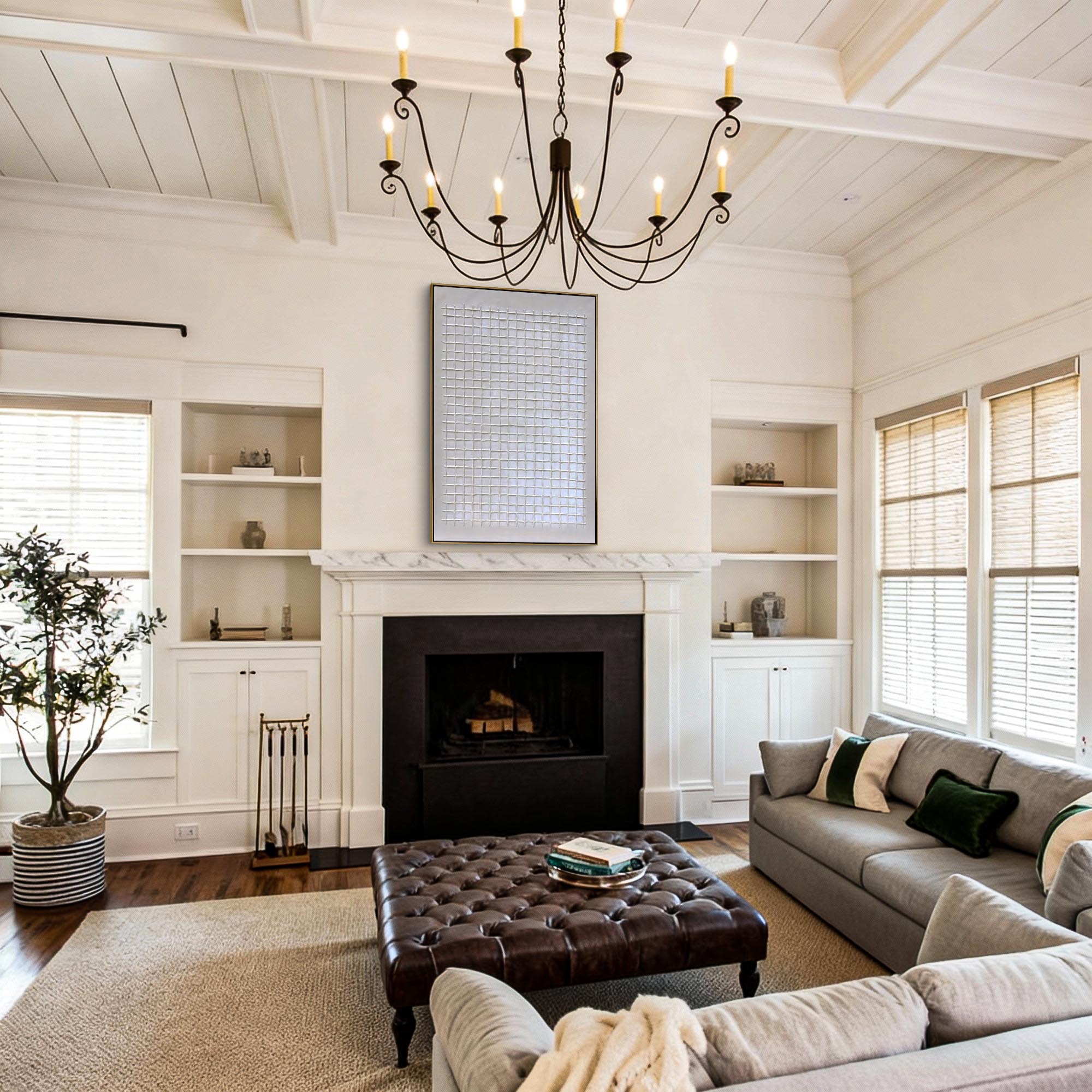 Minimalist Lattice|Plaster & Texture Art #PT 143