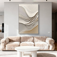 "Sand Organic Echo" is a 100% hand-painted abstract artwork created with professional oil and acrylic paints on high-quality canvas. Its beige & brown palette and visible textured strokes give every piece authentic handmade variation and tactile depth.