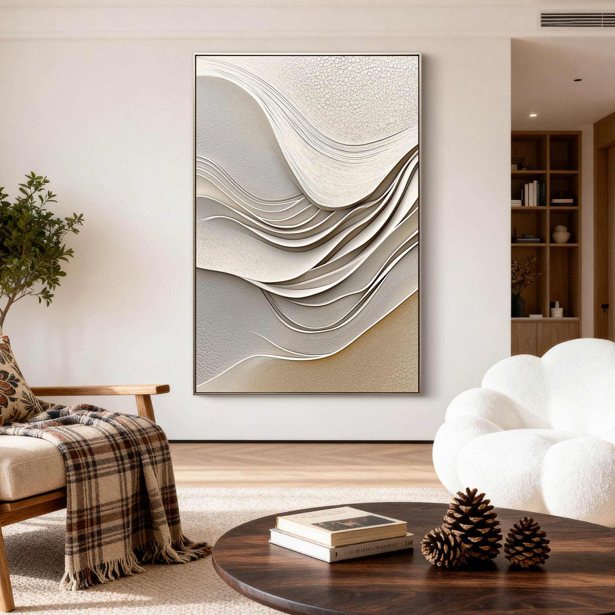 Hand-Painted Abstract Art #AB839 - Layered Color Field Textured Art