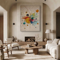 "Sand Organic Echo" is a 100% hand-painted abstract artwork created with professional oil and acrylic paints on high-quality canvas. Its beige & blue palette and visible textured strokes give every piece authentic handmade variation and tactile depth.
