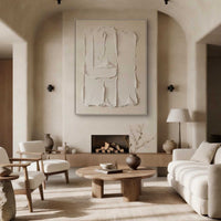 "Sand Flowering Rhythm" is a 100% hand-painted floral artwork created with professional oil and acrylic paints on high-quality canvas. Its beige & white palette and visible textured strokes give every piece authentic handmade variation and tactile depth.