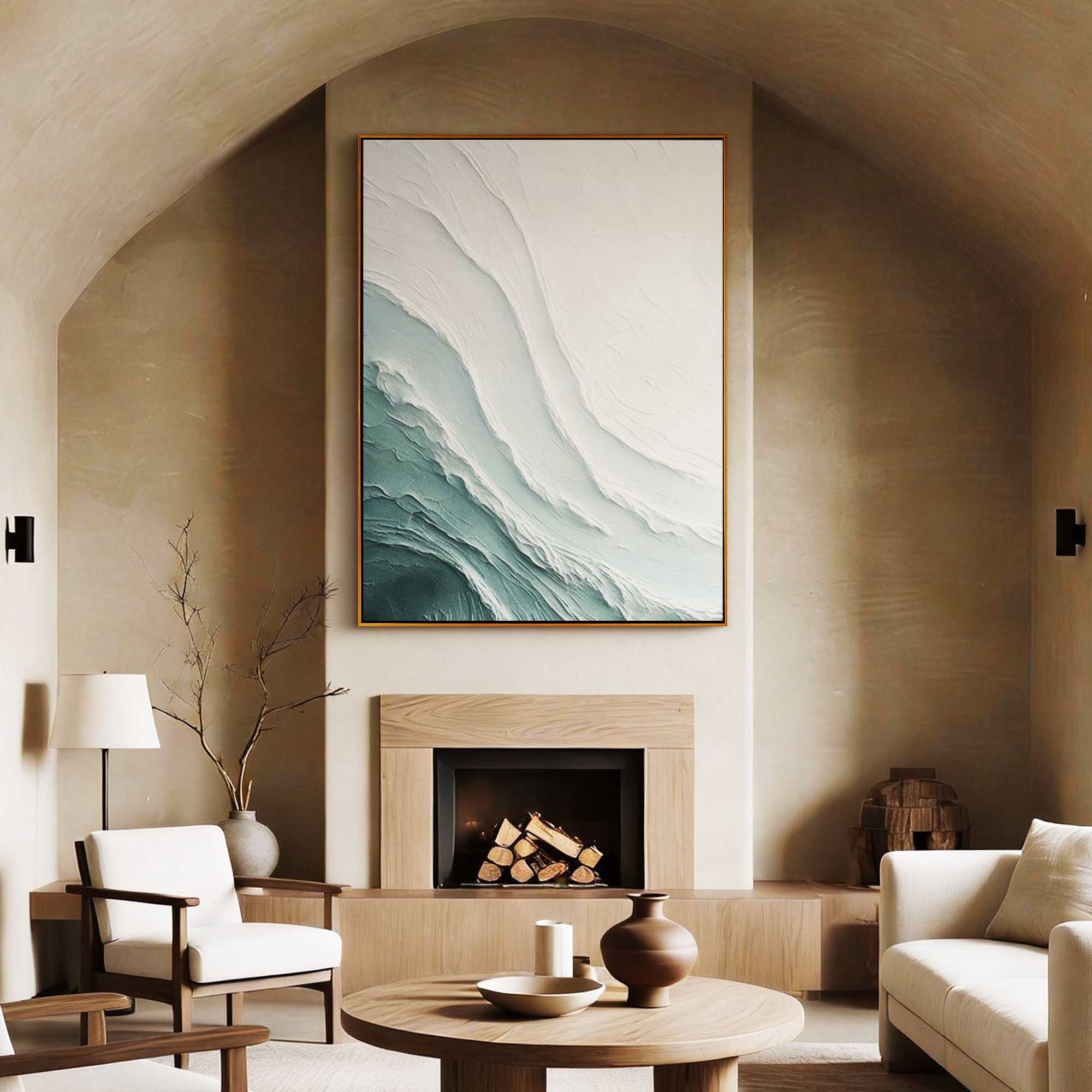 Teal Tides|Plaster & Texture Art #PT410