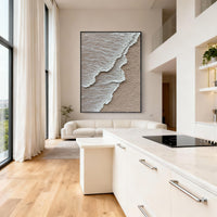 "Earthen Subtle Passage" is a 100% hand-painted minimalist abstract created with professional oil and acrylic paints on high-quality canvas. Its brown & white palette and visible textured strokes give every piece authentic handmade variation and tactile depth.