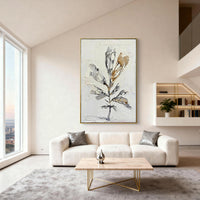 "Earthen Blooming Light" is a 100% hand-painted floral artwork created with professional oil and acrylic paints on high-quality canvas. Its brown & white palette and visible textured strokes give every piece authentic handmade variation and tactile depth.