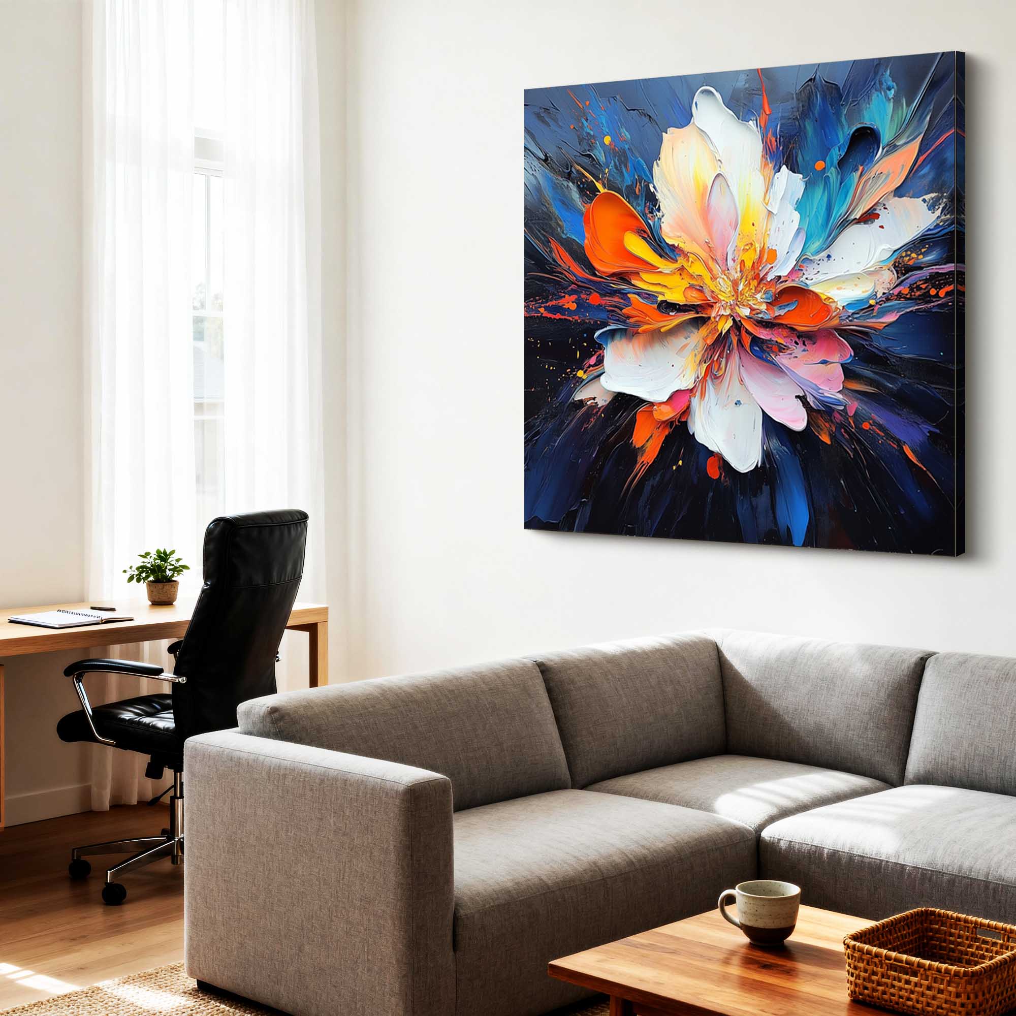 Chromatic Burst|Flower Canvas Art #FL292