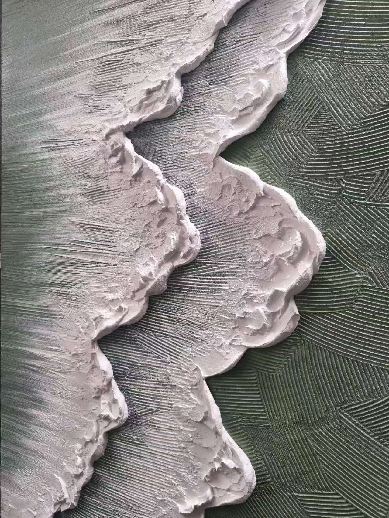 Sage Shoreline|Plaster & Texture Art #PT 139