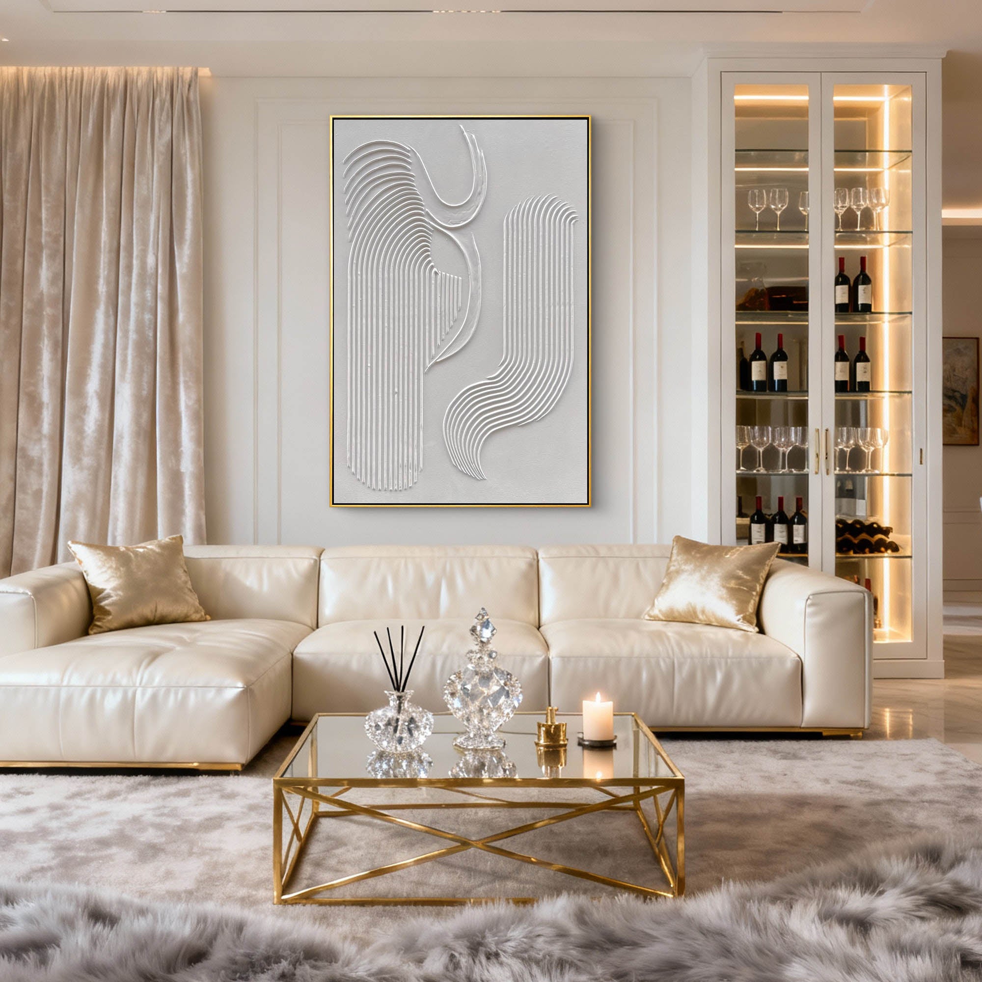 White Textured Abstract|Plaster & Texture Art #PT 079