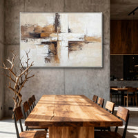 "Sand Muted Space" is a 100% hand-painted minimalist abstract created with professional oil and acrylic paints on high-quality canvas. Its beige & brown palette and visible textured strokes give every piece authentic handmade variation and tactile depth.
