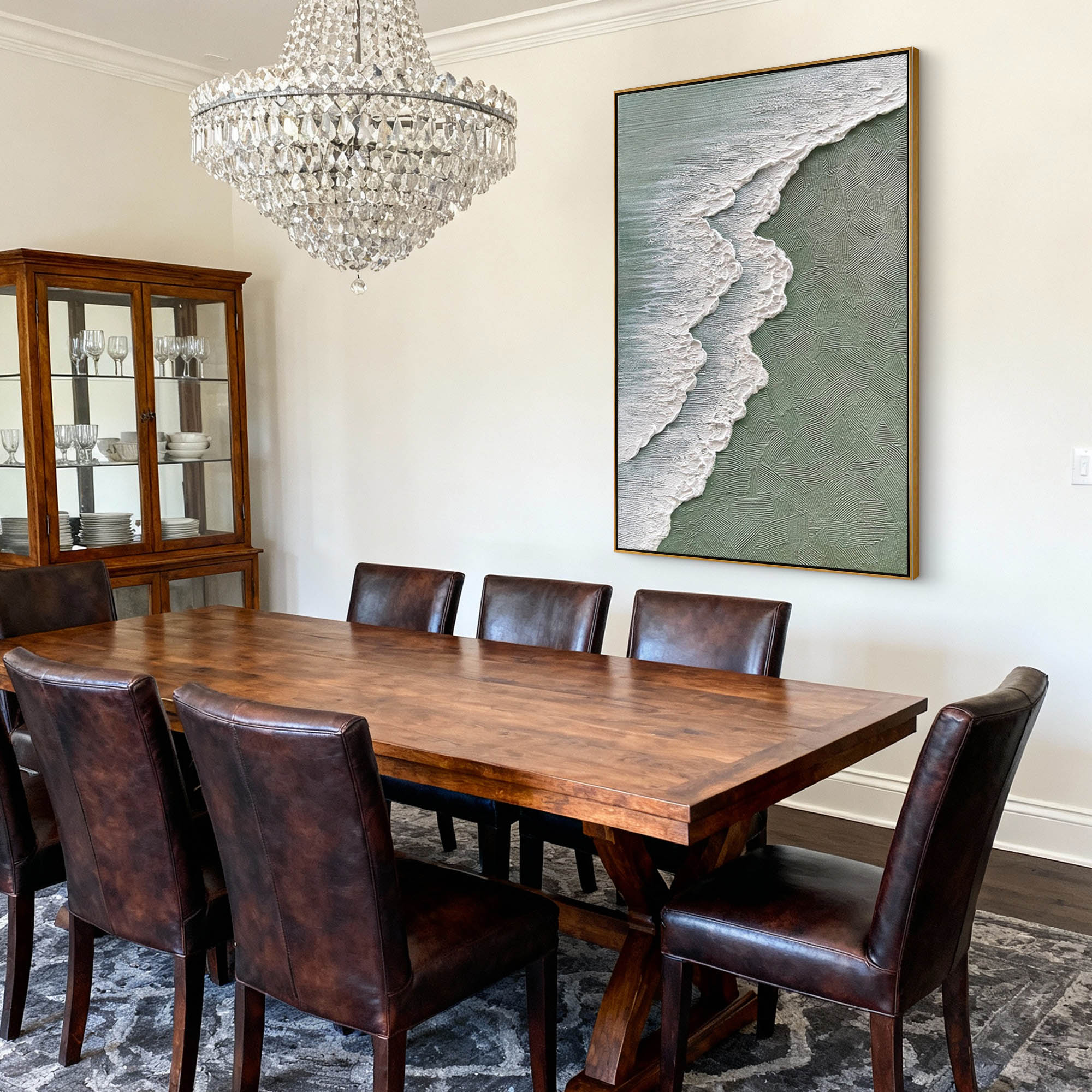 Sage Shoreline|Plaster & Texture Art #PT 139