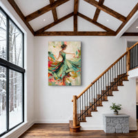 "Earthen Shared Moment" is a 100% hand-painted figurative artwork created with professional oil and acrylic paints on high-quality canvas. Its brown & green palette and visible textured strokes give every piece authentic handmade variation and tactile depth.
