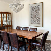"Sculpted Mosaic" is a 100% hand-painted abstract artwork created with professional oil and acrylic paints on high-quality canvas. Its grey & white palette and visible textured strokes give every piece authentic handmade variation and tactile depth.