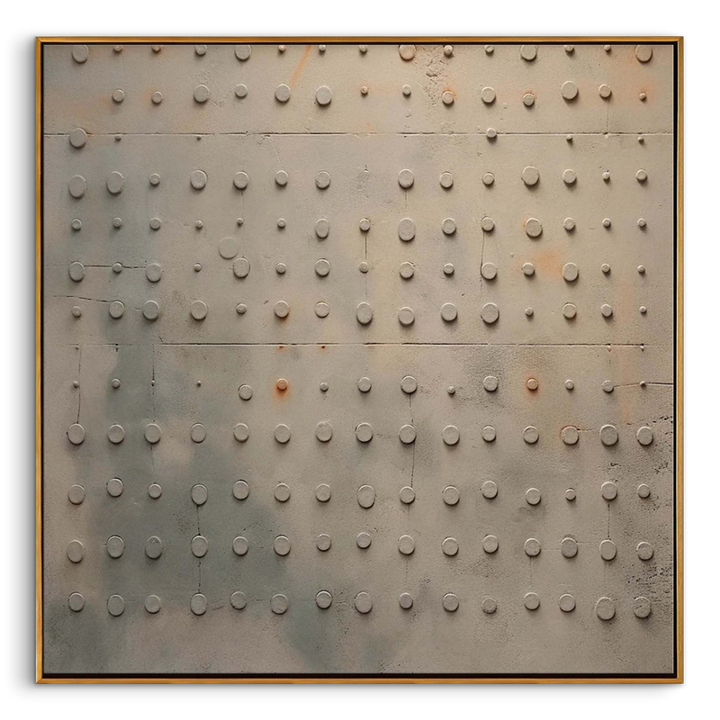 "Echo of Order" – Industrial Concrete Relief Geometric Painting | Bauhaus Minimalist Luxury Wall Art#WS 102