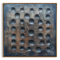 "Vortex of Silence" – Dark Industrial Recessed Relief Abstract | Avant-Garde Obsidian & Bronze Textured Art #GE014
