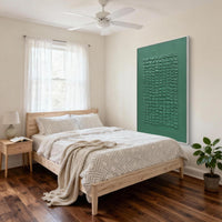 "Verdant Chromatic Rhythm" is a 100% hand-painted abstract artwork created with professional oil and acrylic paints on high-quality canvas. Its green palette and visible textured strokes give every piece authentic handmade variation and tactile depth.
