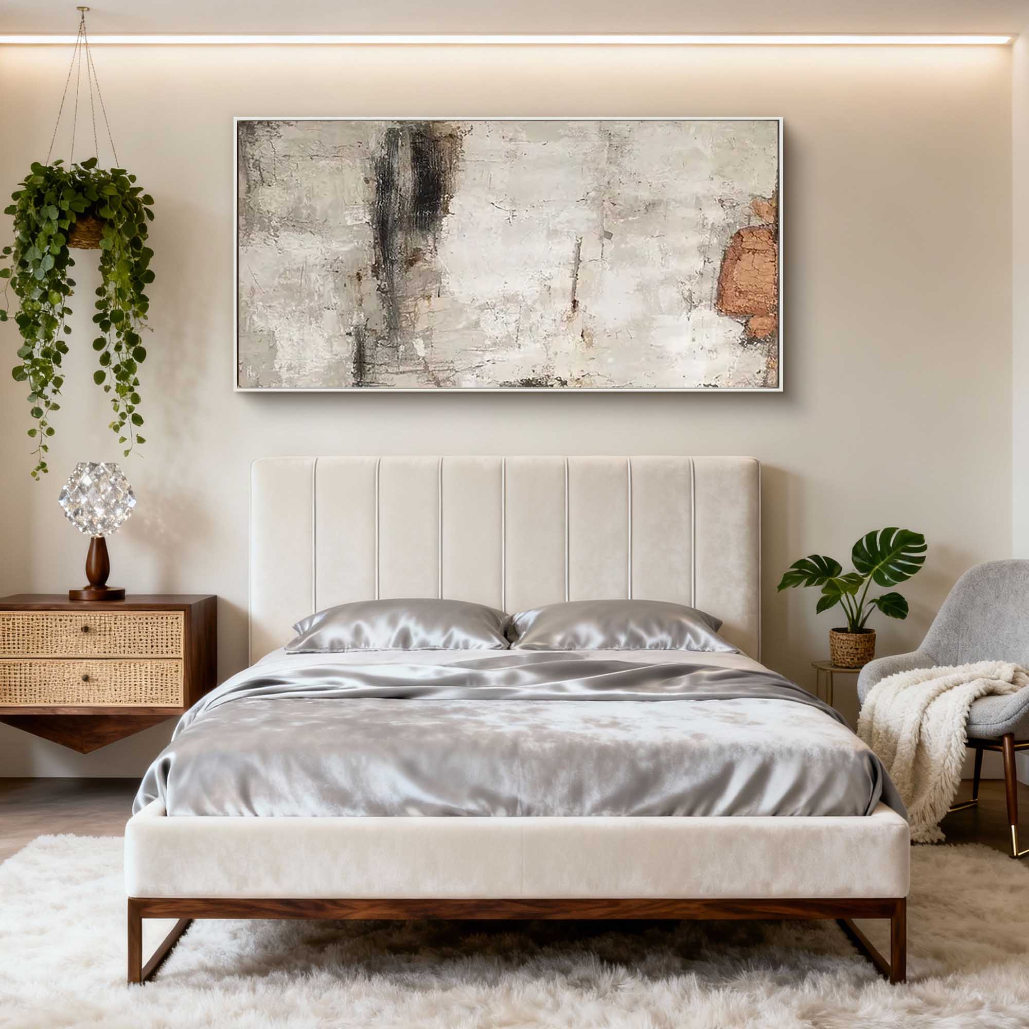"Echoes of Silence" – Wabi-Sabi Concrete Texture Abstract | Minimalist Weathered Wall Style Gallery Art #WS 055