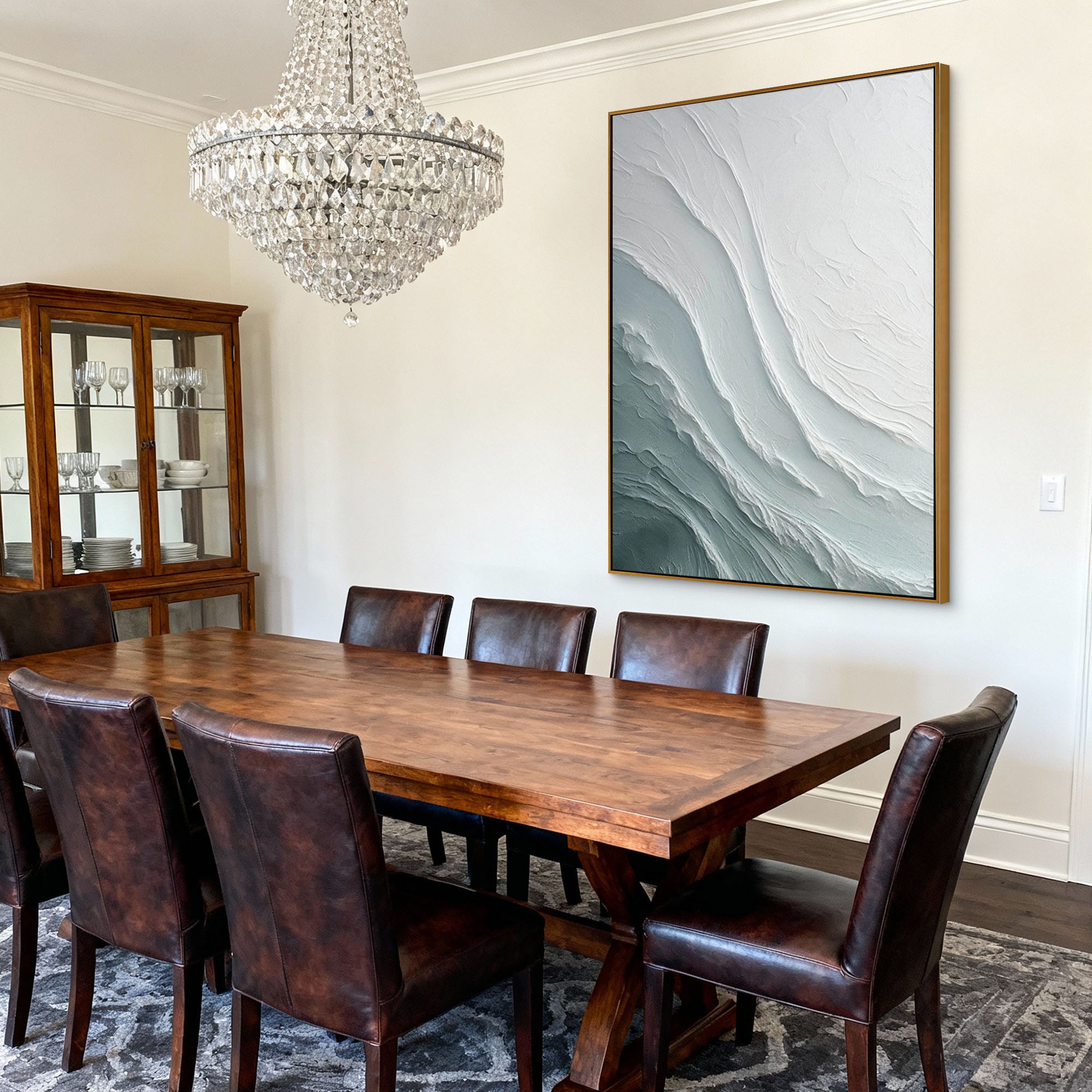 Teal Tides|Plaster & Texture Art #PT410