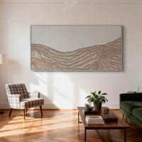 "Sand Quiet Motion" is a 100% hand-painted abstract artwork created with professional oil and acrylic paints on high-quality canvas. Its beige & white palette and visible textured strokes give every piece authentic handmade variation and tactile depth.