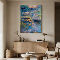 "Sand Petal Bloom" is a 100% hand-painted floral artwork created with professional oil and acrylic paints on high-quality canvas. Its beige & blue palette and visible textured strokes give every piece authentic handmade variation and tactile depth.