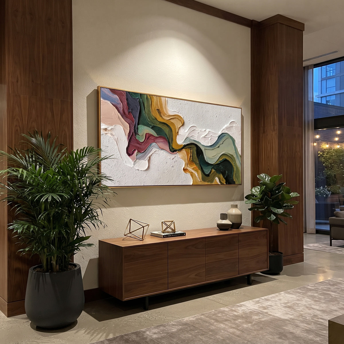 "Earth’s Melodic Flow" — 3D Plaster & Texture Art #PT548