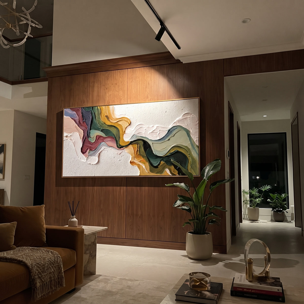 "Earth’s Melodic Flow" — 3D Plaster & Texture Art #PT548