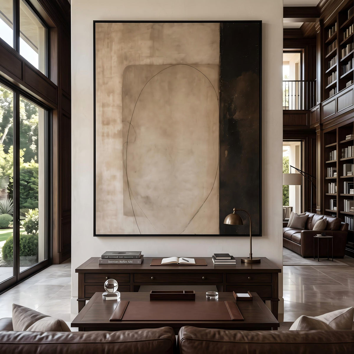"Earth‑Tone Minimalist Abstract" - Modern Heavy Impasto Abstract Artwork | White Palette Knife Painting | Luxury Vertical Wall Art #PT 2629