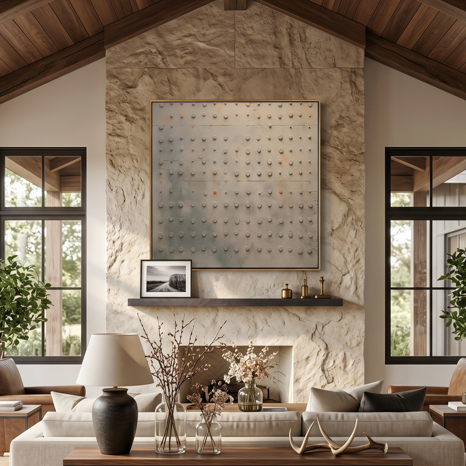 "Echo of Order" – Industrial Concrete Relief Geometric Painting | Bauhaus Minimalist Luxury Wall Art#WS 102