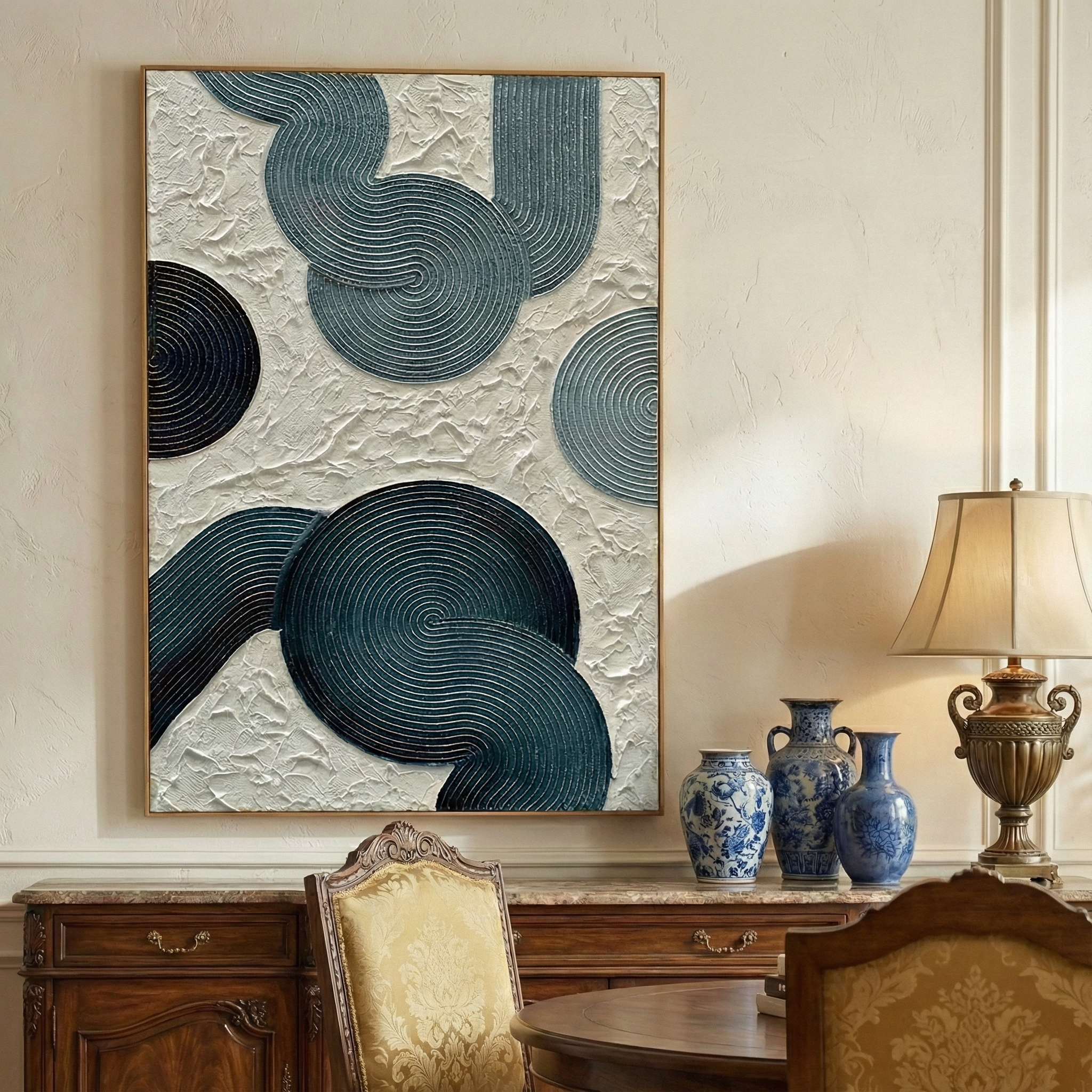 Blue Rhythm|Plaster & Texture Art #PT 126