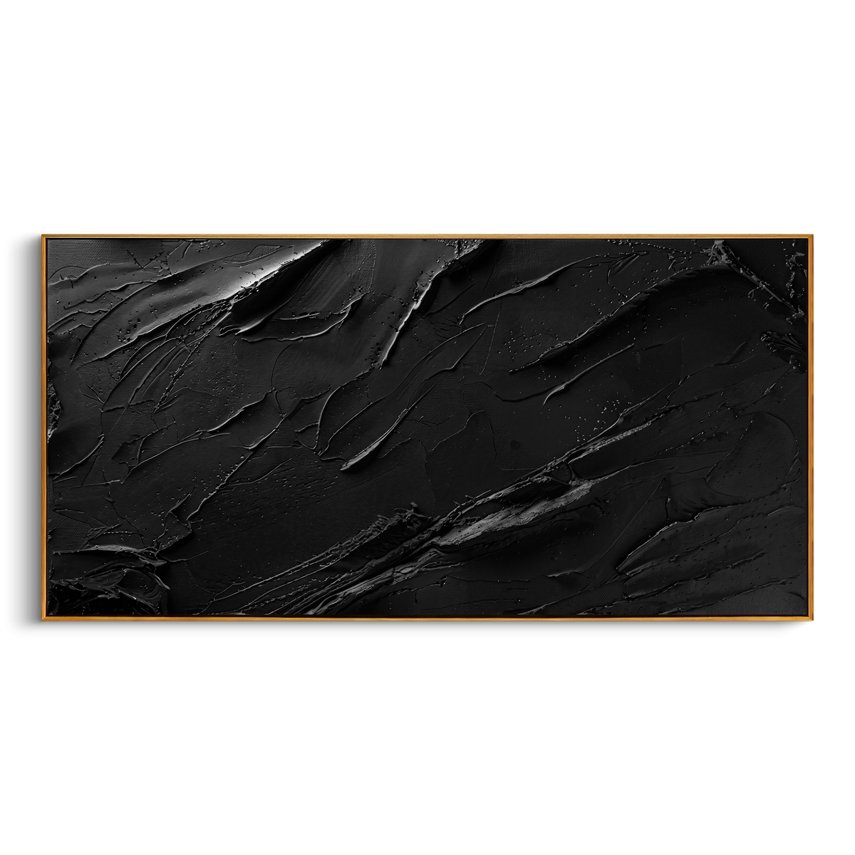 "Midnight Expressive Balance" is a 100% hand-painted abstract artwork created with professional oil and acrylic paints on high-quality canvas. Its black palette and visible textured strokes give every piece authentic handmade variation and tactile depth.