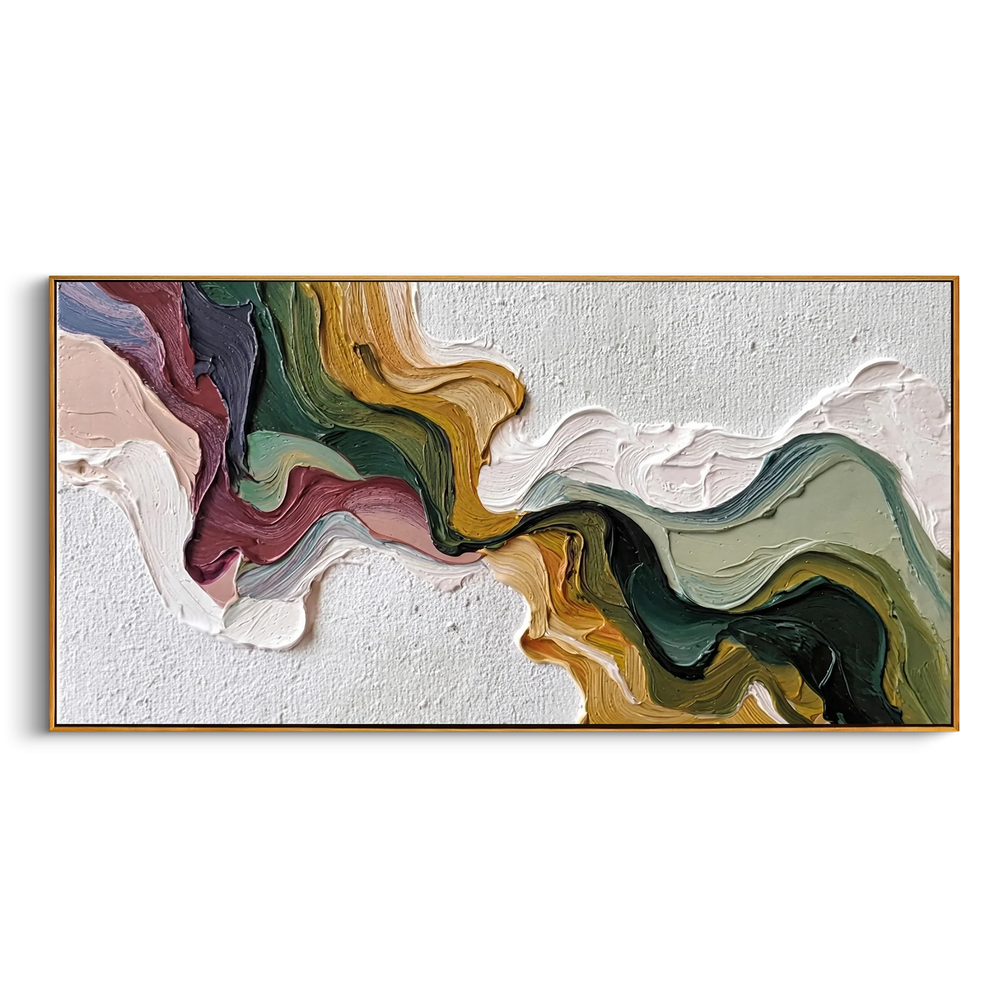 "Earth’s Melodic Flow" — 3D Plaster & Texture Art #PT548