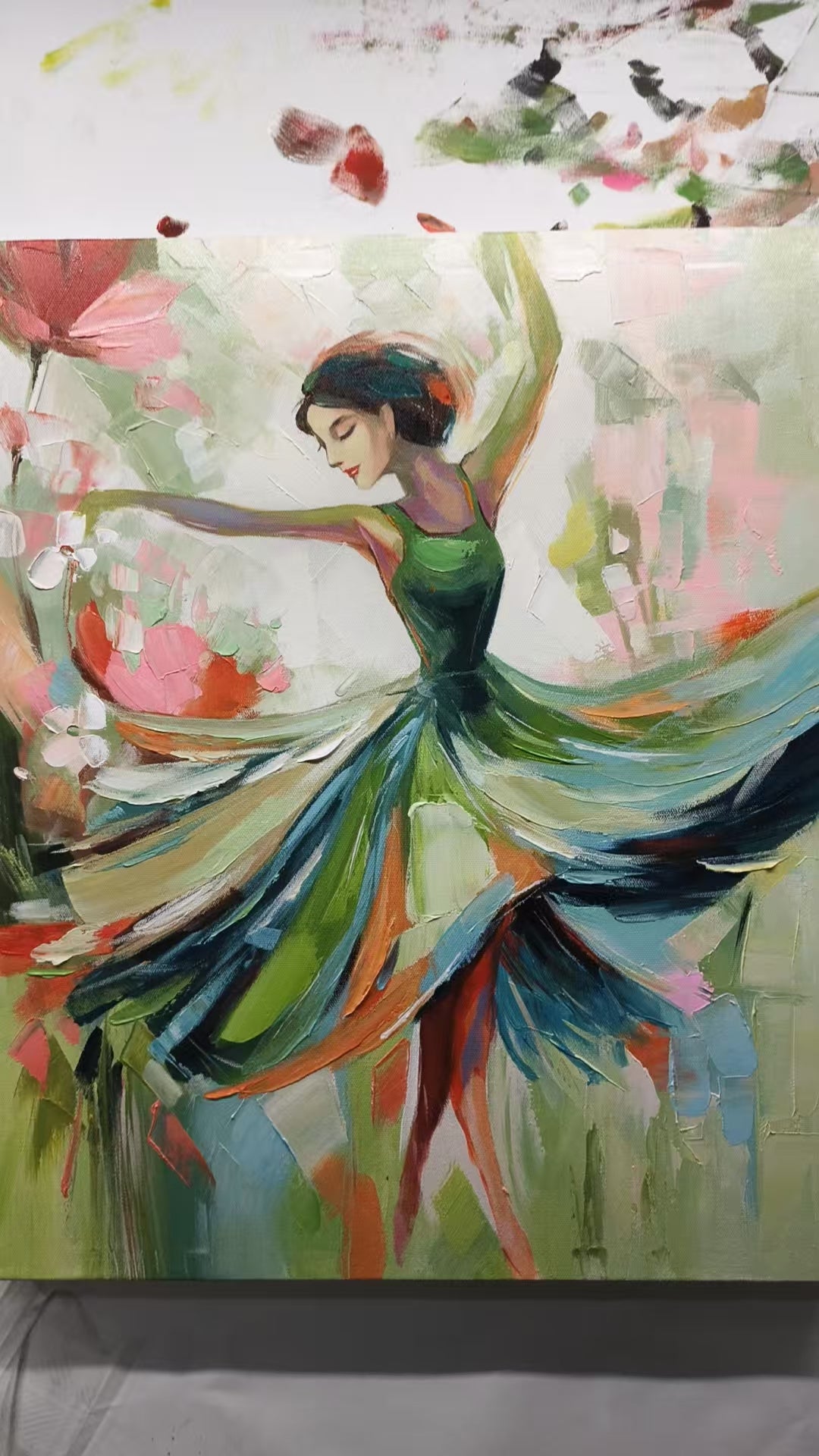 Emerald Waltz|People Canvas Art #PE461