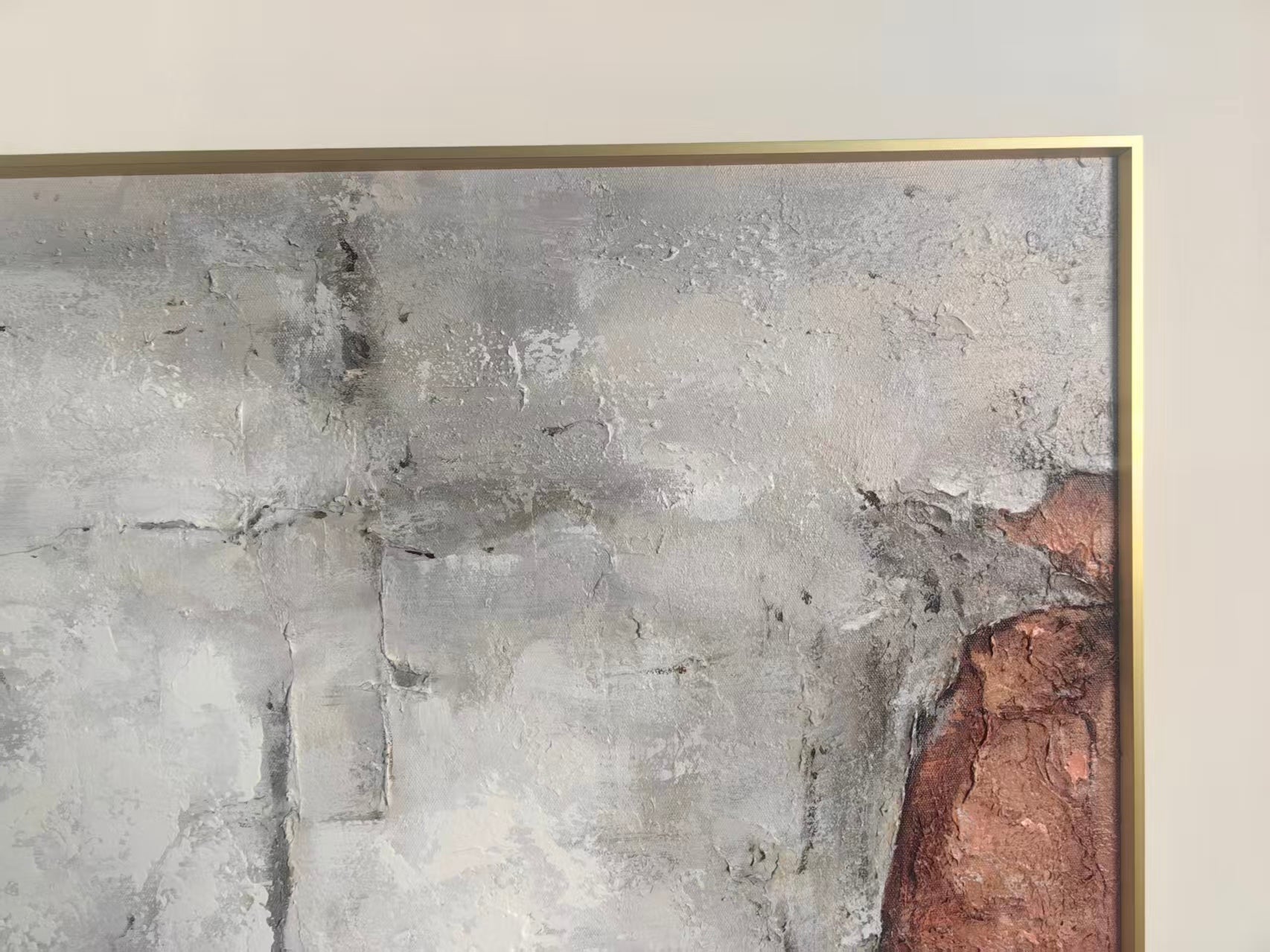 "Echoes of Silence" – Wabi-Sabi Concrete Texture Abstract | Minimalist Weathered Wall Style Gallery Art #WS 055