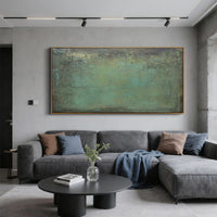 "Midnight Organic Echo" is a 100% hand-painted abstract artwork created with professional oil and acrylic paints on high-quality canvas. Its black & green palette and visible textured strokes give every piece authentic handmade variation and tactile depth.