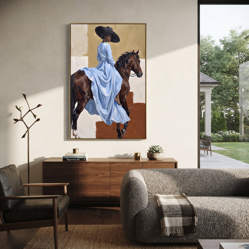 "Dark Bar Martini Duel" - Modern Heavy Impasto Beach Figure Artwork | Green & Pink Palette Knife Painting | Luxury Vertical Wall Art #PT 2713