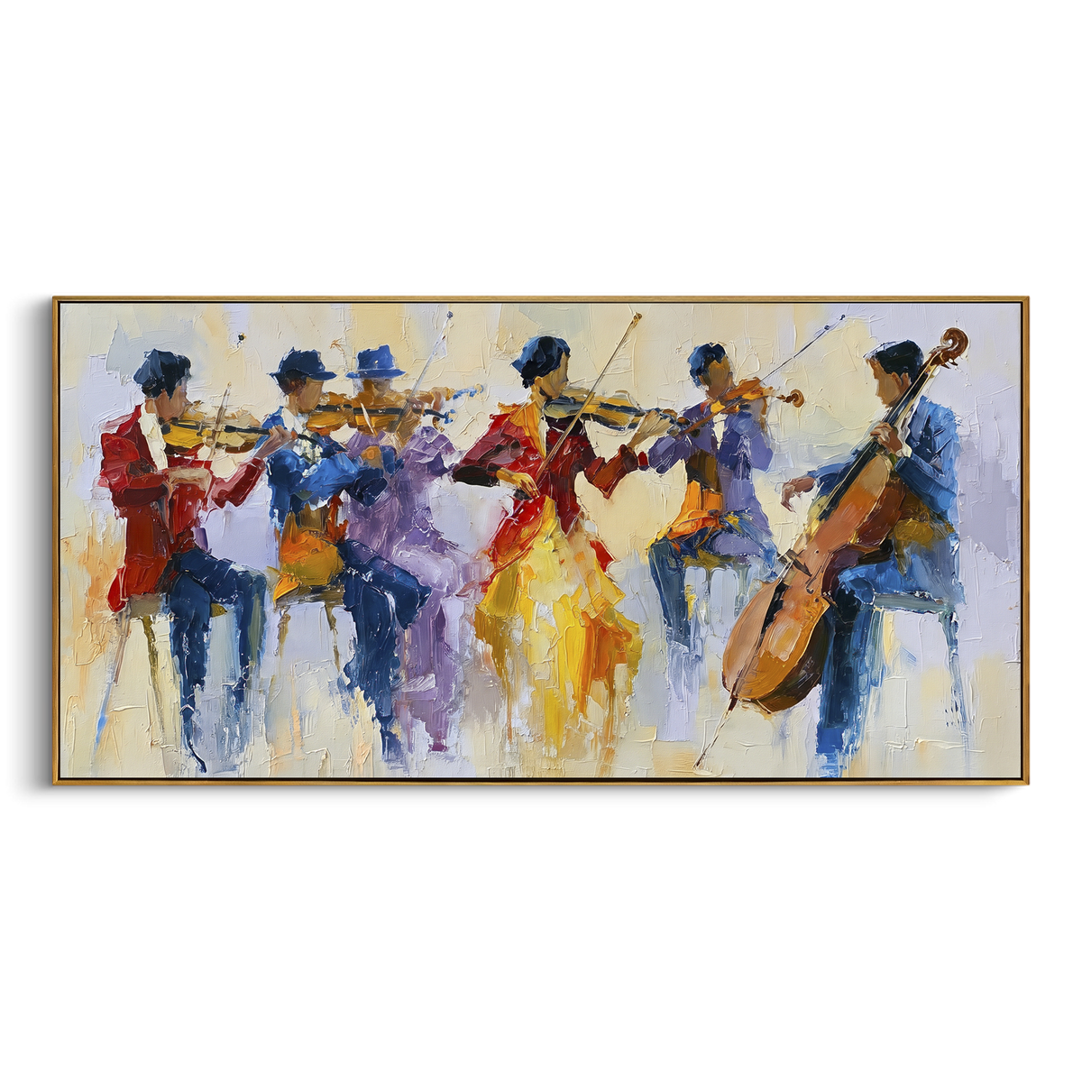 "Jazz Parade Texture" - Modern Heavy Impasto Abstract Artwork | White & Blue Palette Knife Painting | Luxury Horizontal Wall Art #PT 2798