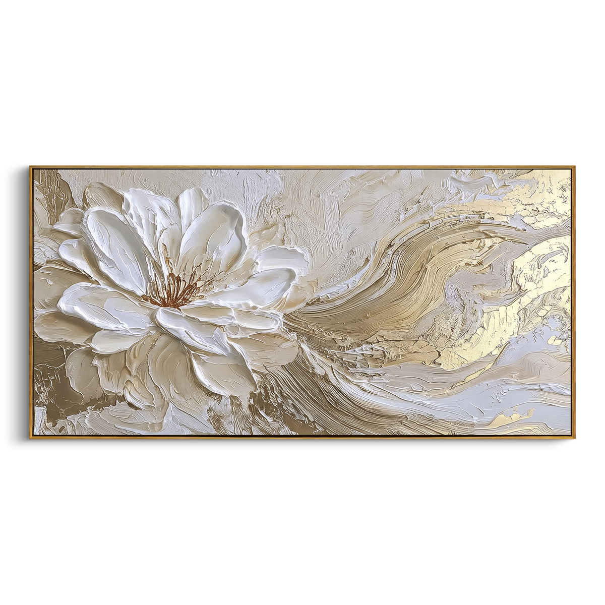 Spring Blossom Cluster focuses on a cluster of small pink and white blossoms on a blue-grey branch. The visible subject is placed within a carefully balanced painted field, with the main silhouette, feather, fur, petals, branches, clothing, landscape or background marks kept specific to this artwork. The palette of pink, white, blue creates the mood through clear warm and cool relationships, while lighter passages open the composition and darker passages give the focal form weight. Raised